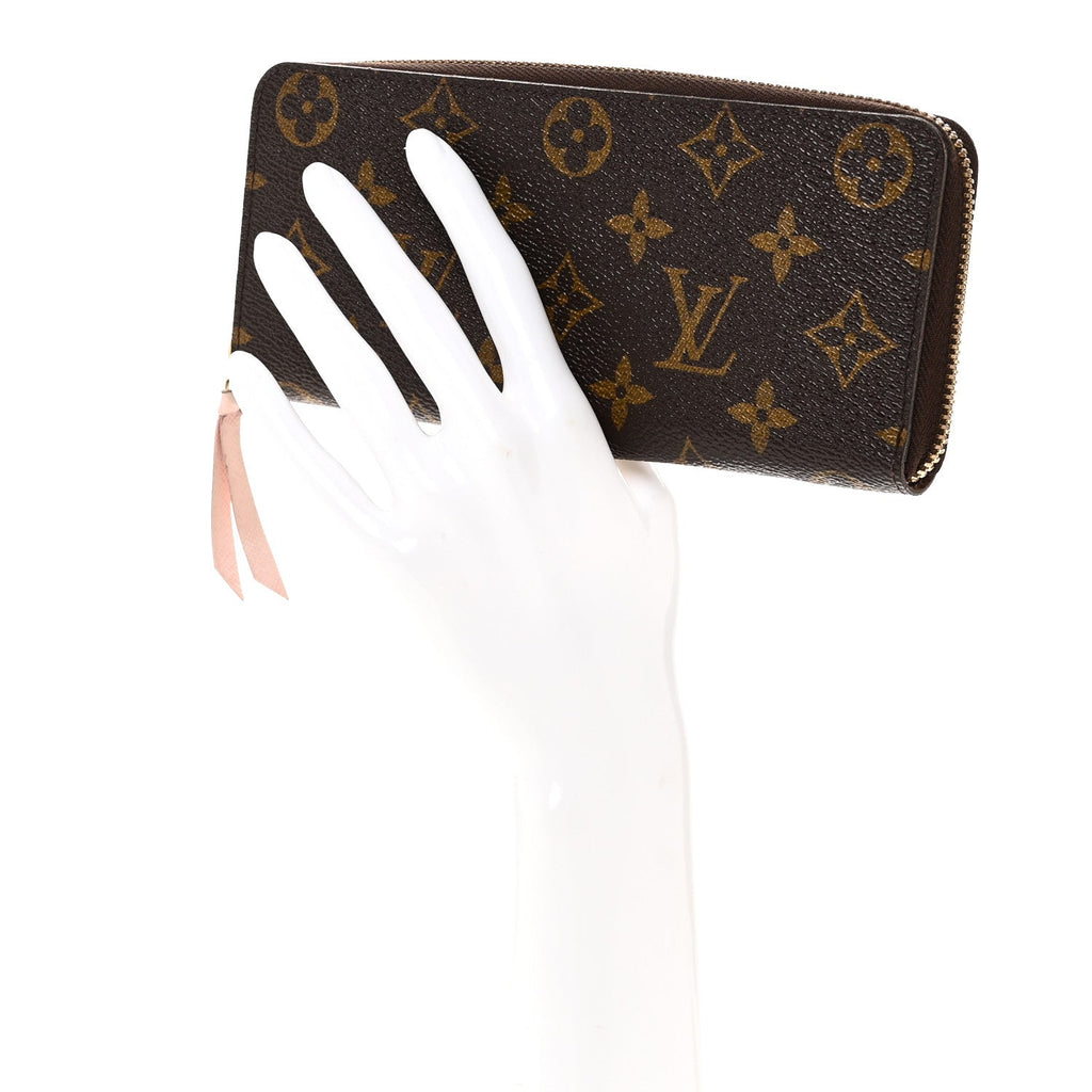 Louis Vuitton Monogram Clemence Wallet Rose Ballerine