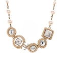 Crystal Pearl CC Choker Gold