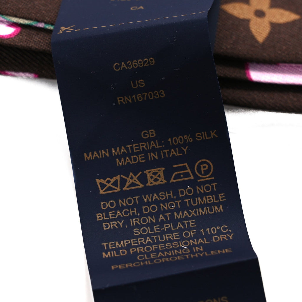 Louis Vuitton LV X TM Silk Monogram Cherry Blossom BB Bandeau Tan