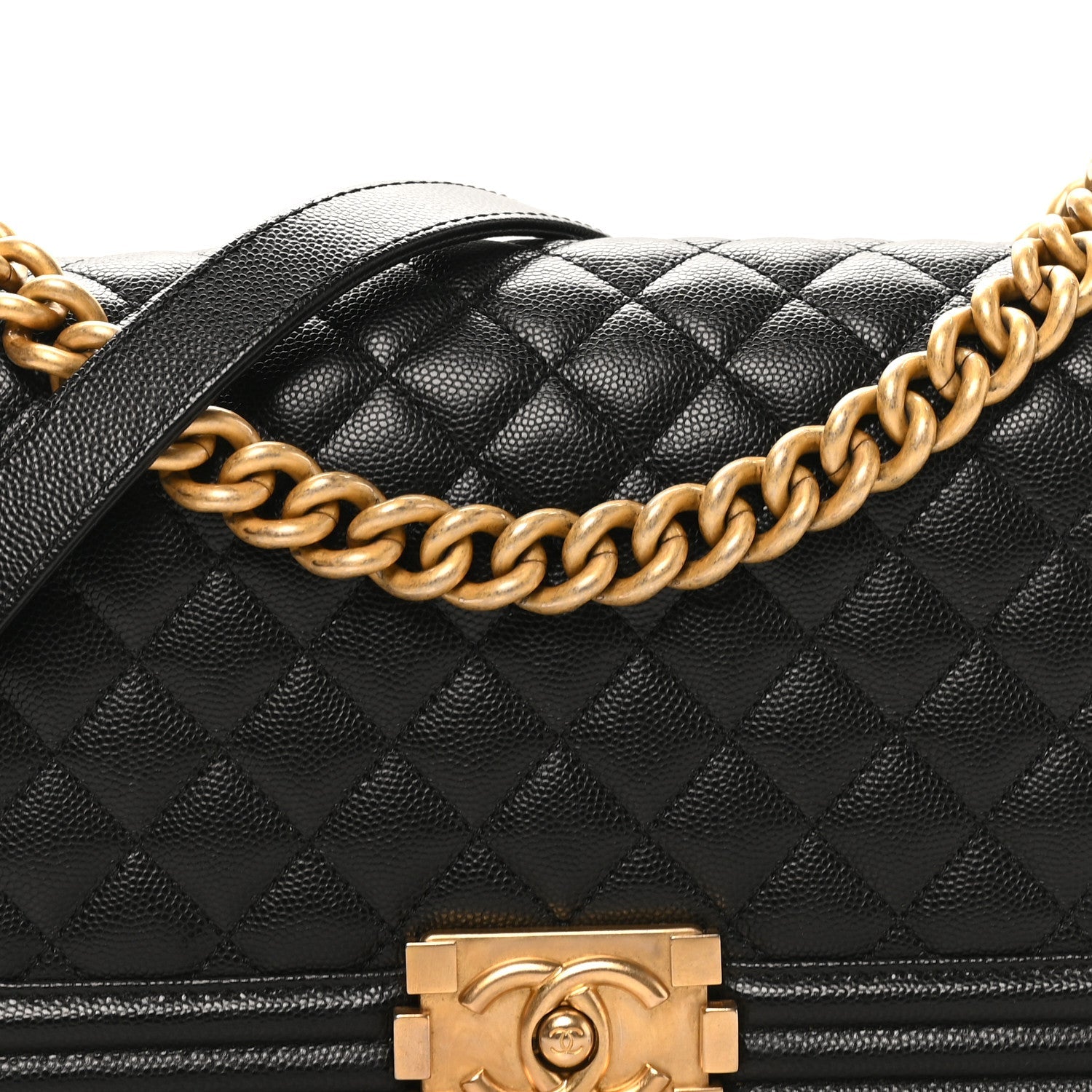 Chanel Caviar Quilted Medium Boy Flap Black