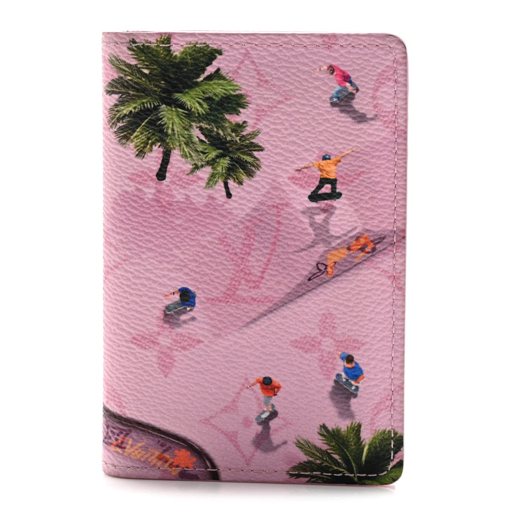 Louis Vuitton Monogram Sports Pocket Organizer Skateboard Pink