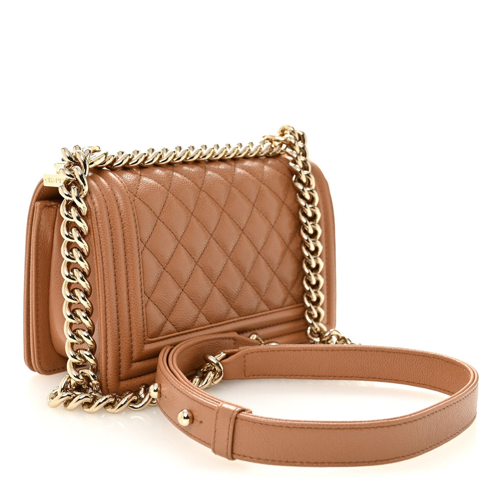 Chanel Caviar Quilted Small Boy Flap Brown