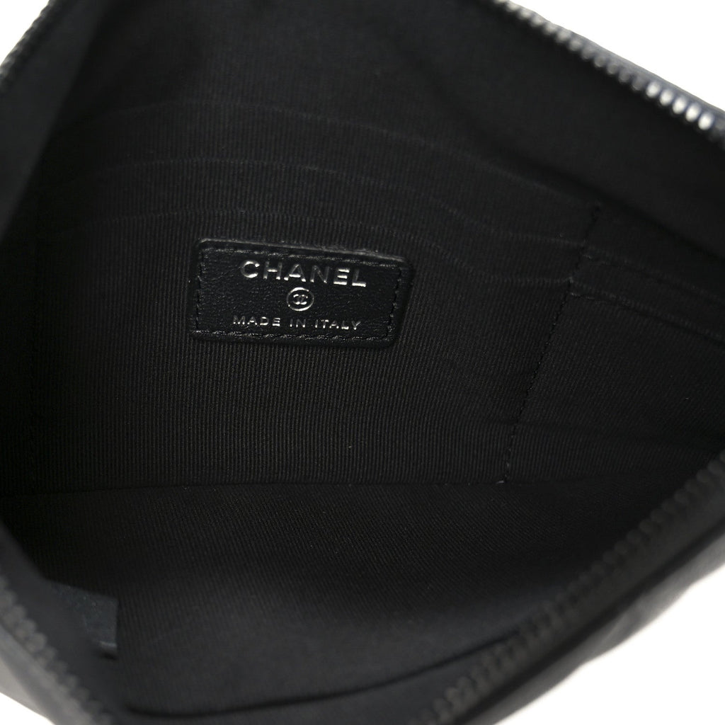 Pearly Lambskin Quilted Cosmetic Case So Black