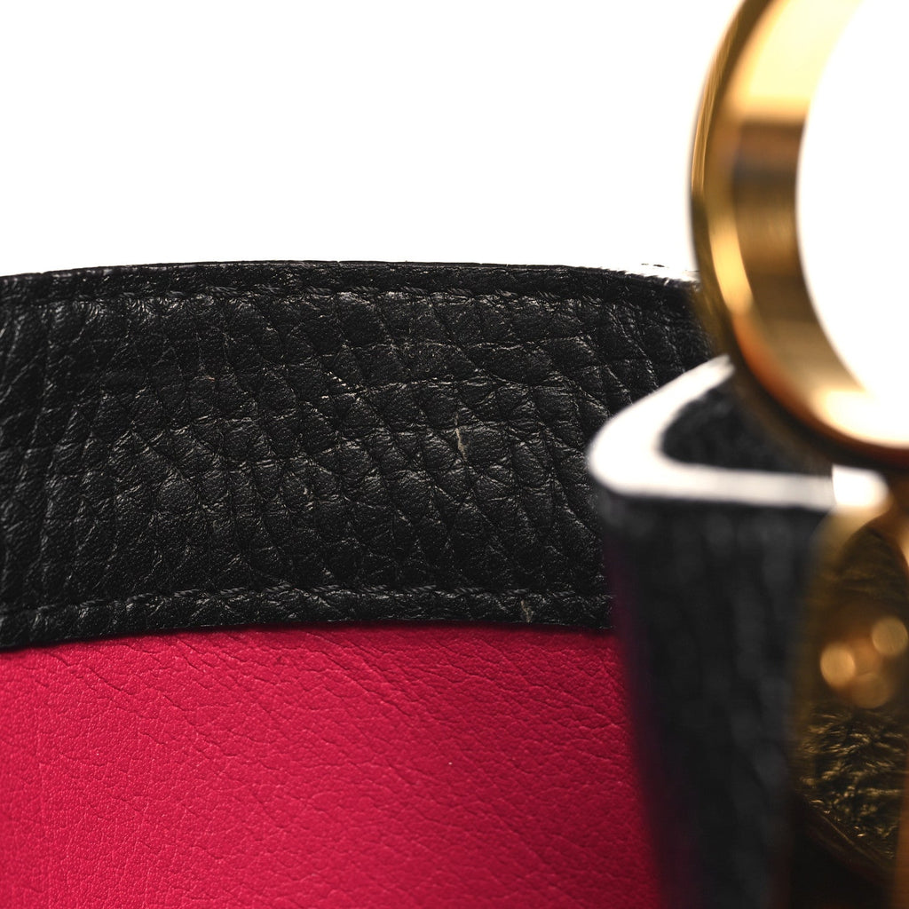 Louis Vuitton Taurillon Capucines GM  Black Fuchsia