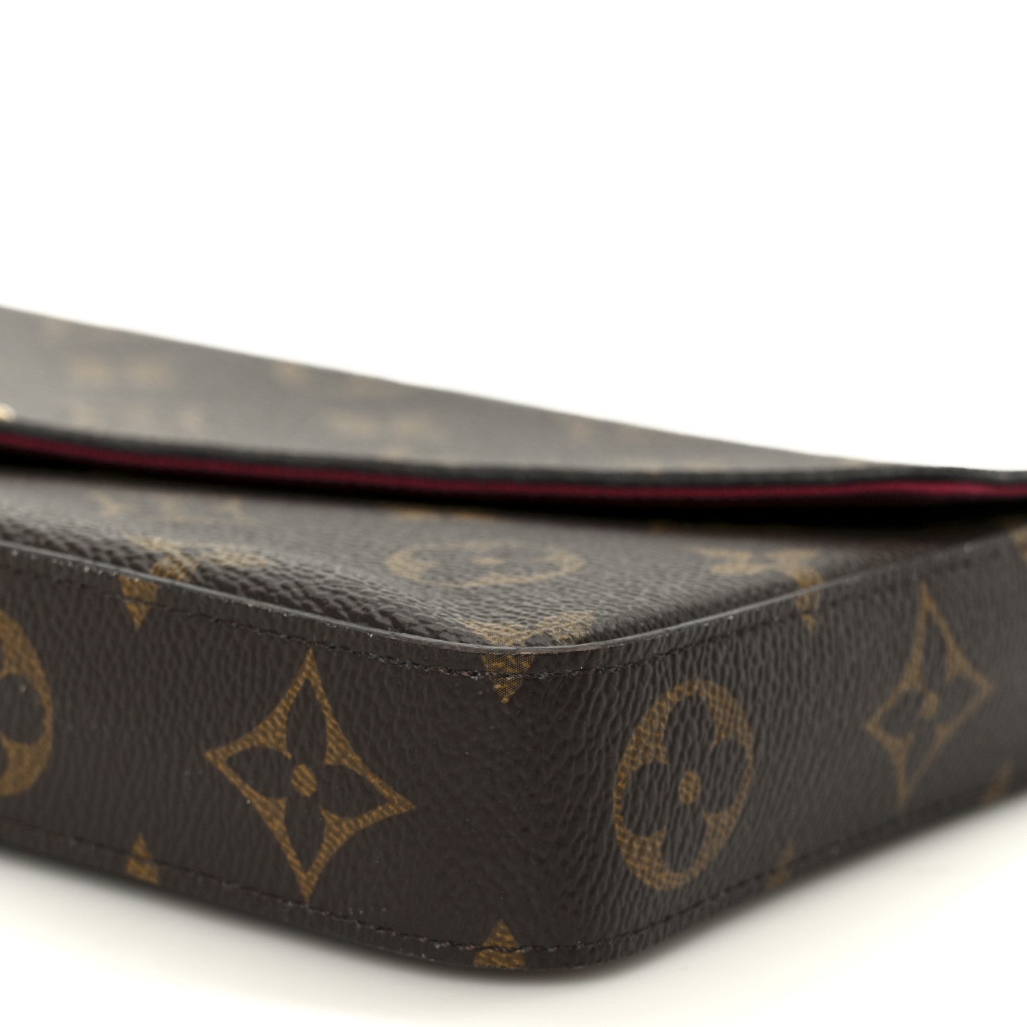 Louis Vuitton Monogram Pochette Felicie Chain Wallet Fuchsia