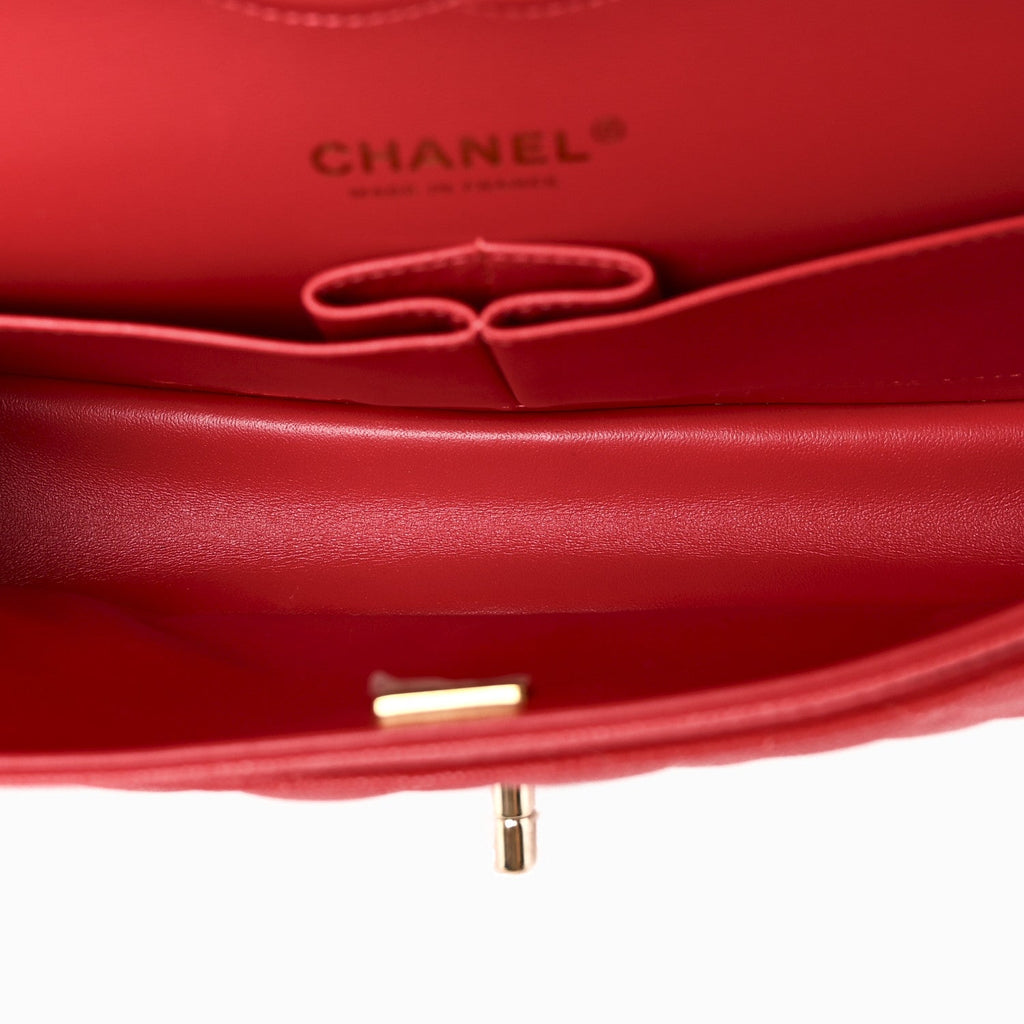 Chanel Caviar Quilted Medium Double Flap Red