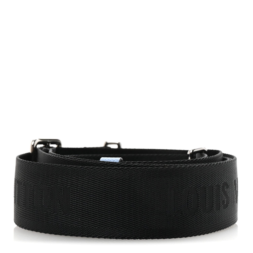 Louis Vuitton Nylon Alpha Messenger Strap Black Sky Blue