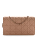 Christian Dior Ultra Matte Calfskin Cannage Lady Dior Clutch Fard