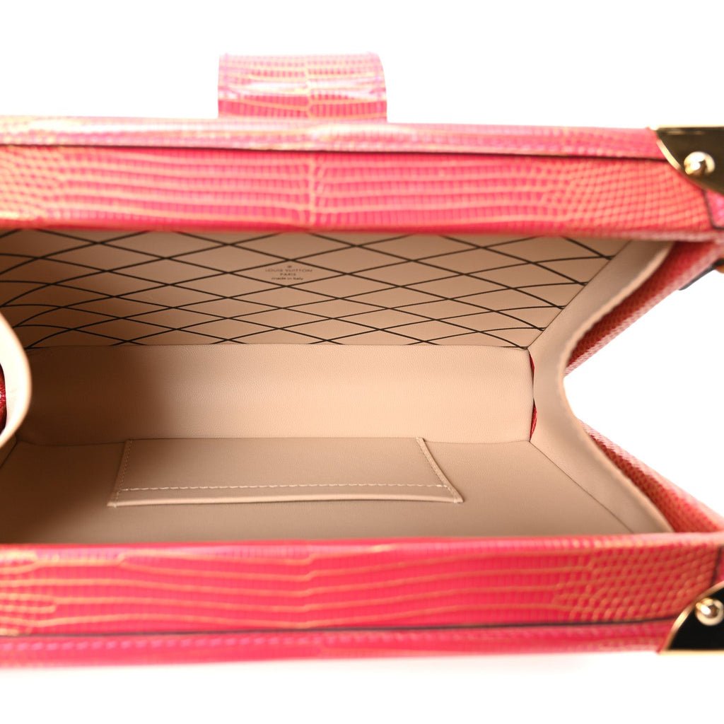 Louis Vuitton Metalic Lizard Petite Malle Pink