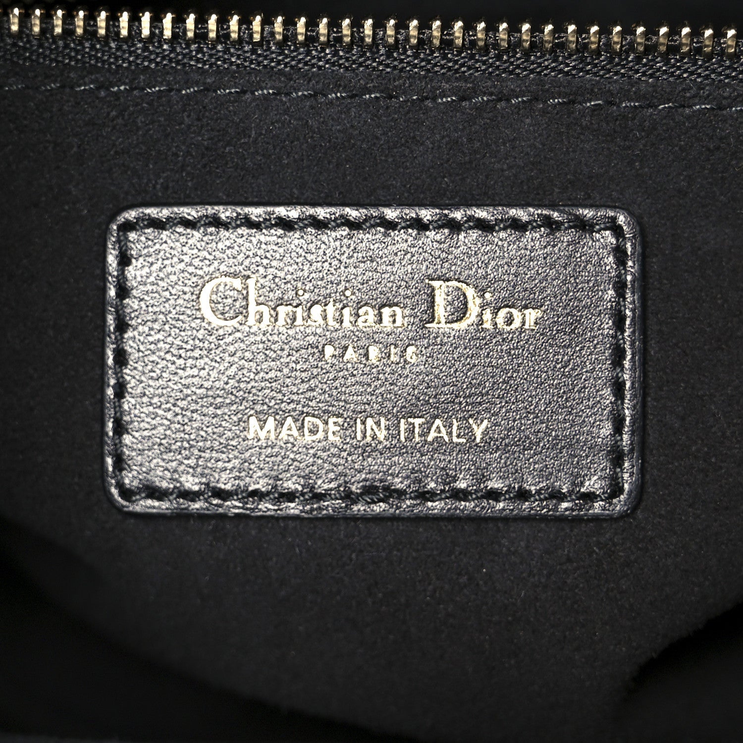 Christian Dior Lambskin Cannage Medium Lady Dior Black