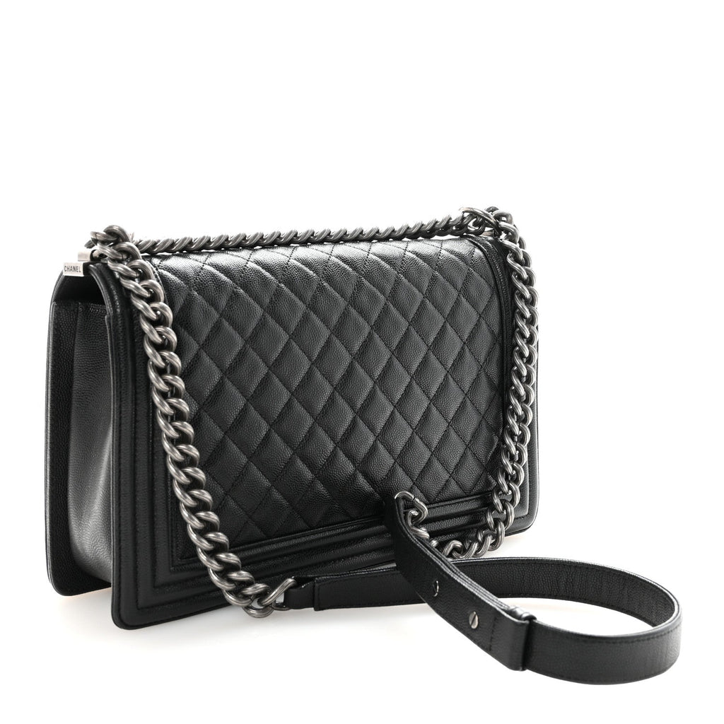 Chanel Caviar Quilted New Medium Boy Flap Black