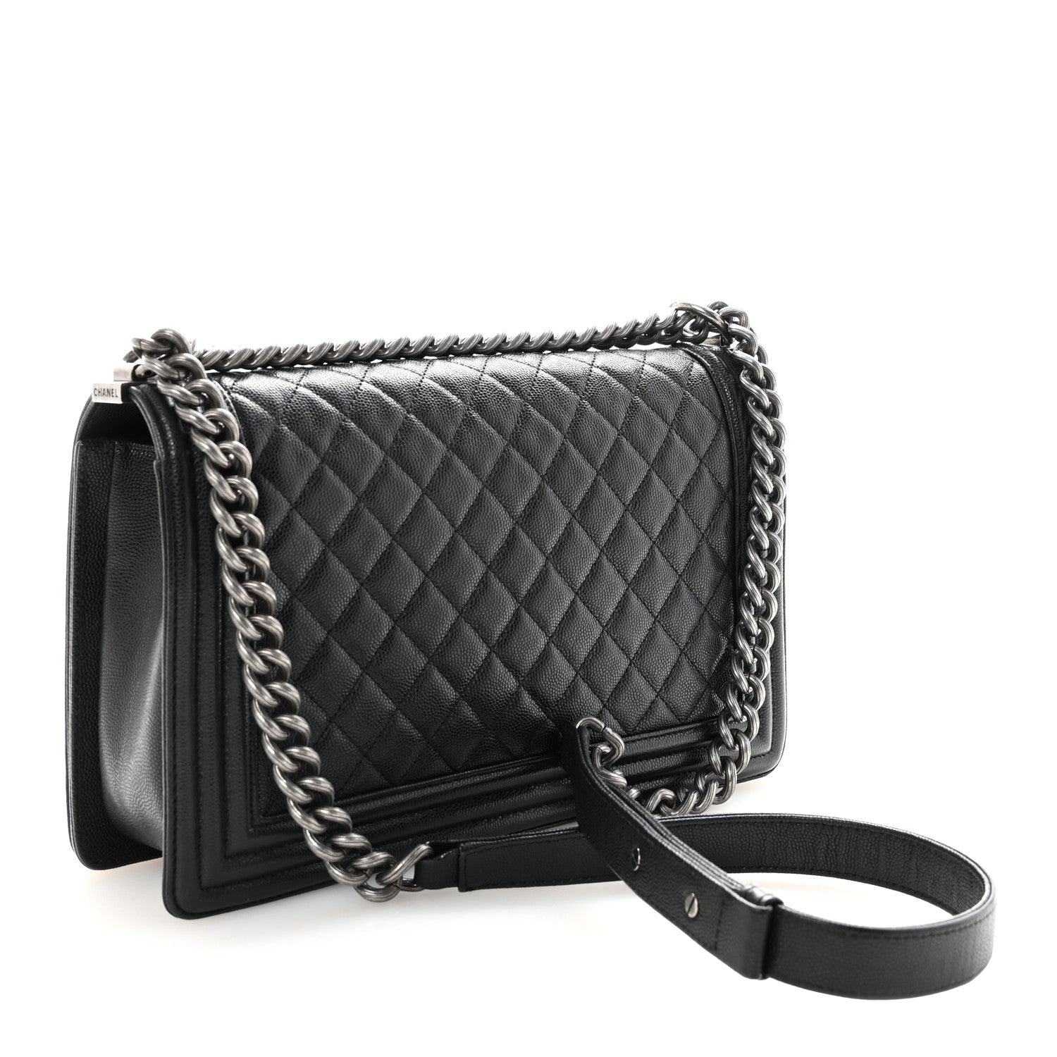 Chanel Caviar Quilted New Medium Boy Flap Black