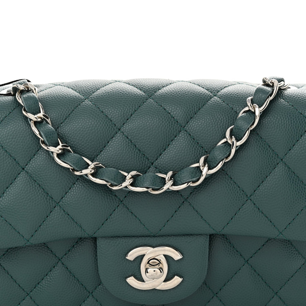 Chanel Caviar Quilted Mini Rectangular Flap Dark Turquoise