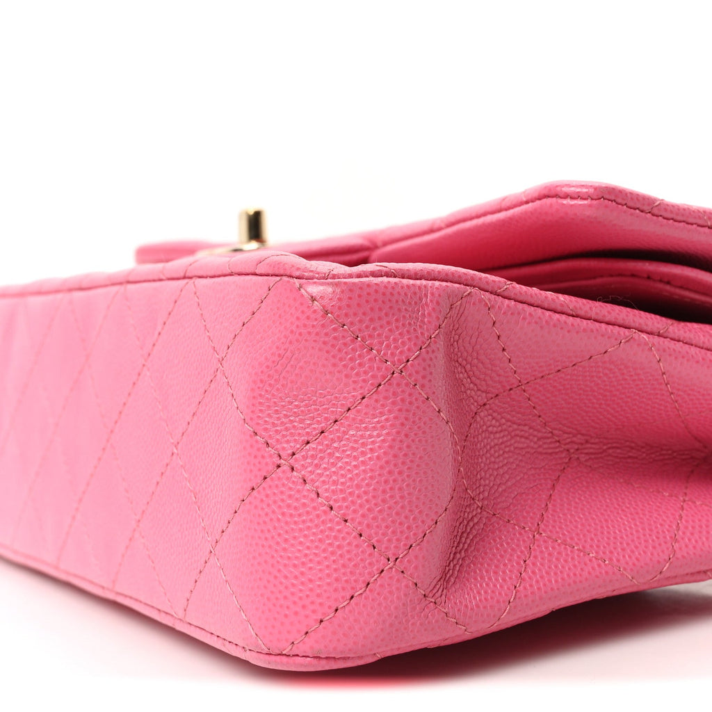 Chanel Caviar Quilted Small Double Flap Pink