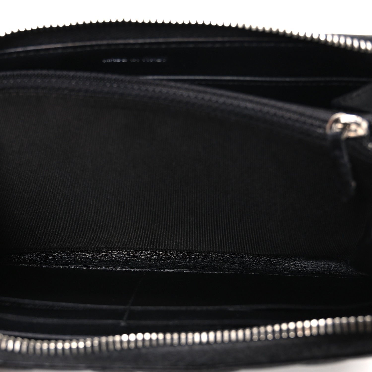 Caviar Quilted Large Gusset Zip Around Wallet Black