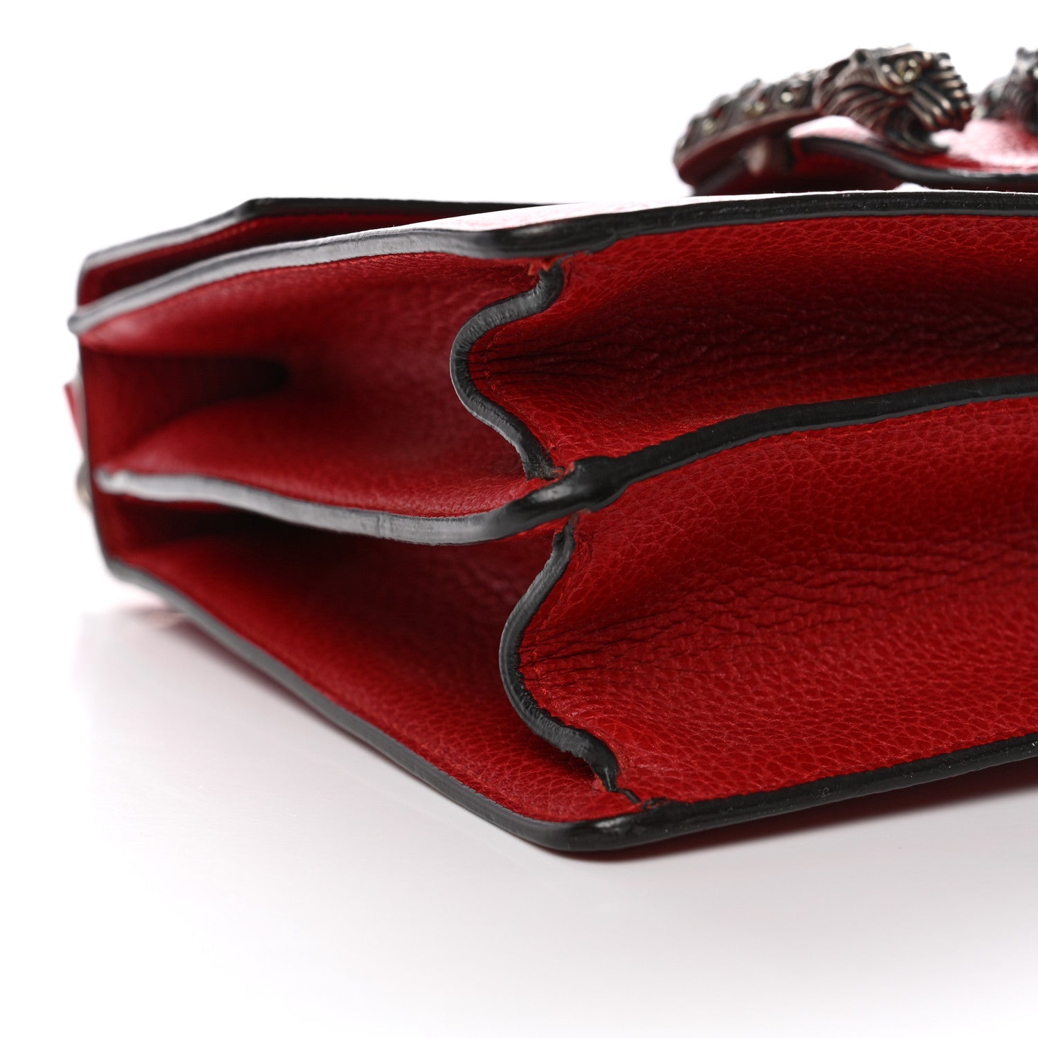 Gucci Dollar Calfskin Crystal Web Medium Dionysus Bamboo Top Handle Bag Hibiscus Red Black Diamond