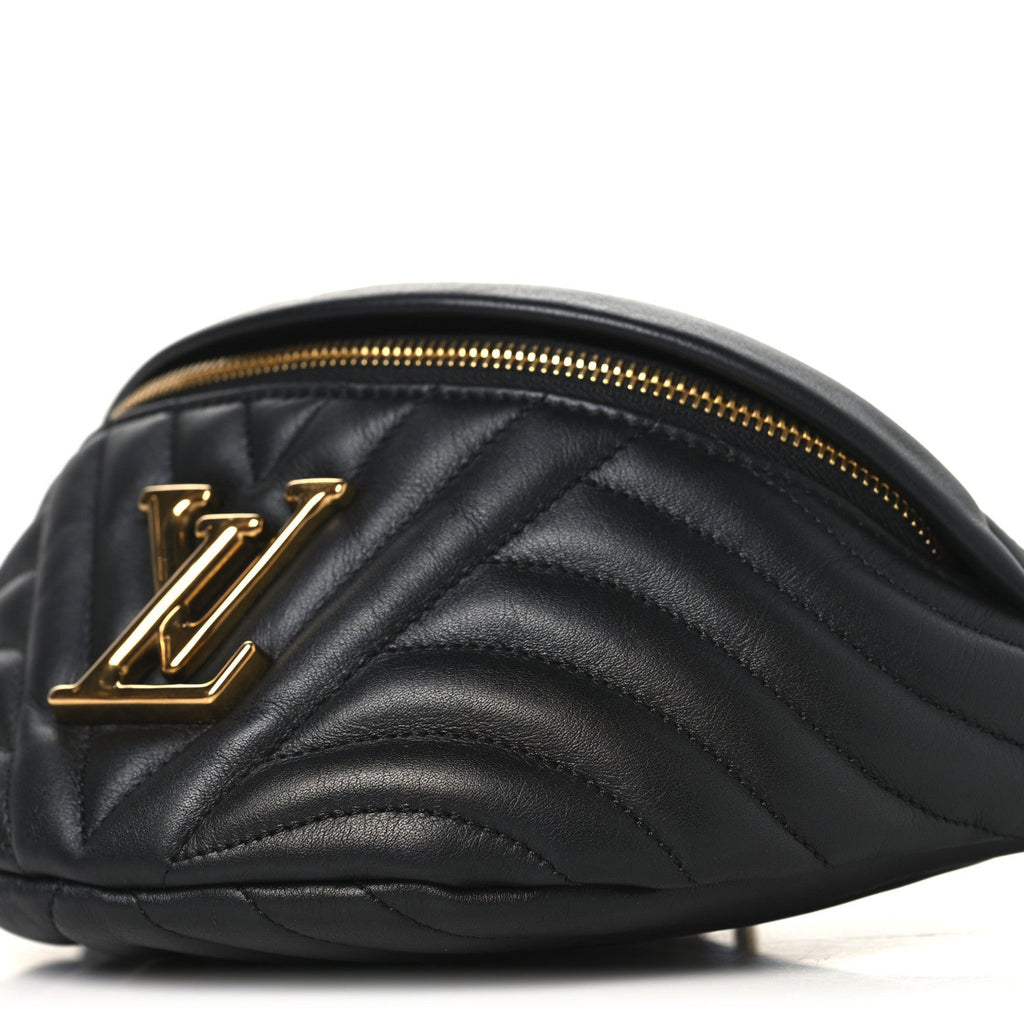 Louis Vuitton Calfskin Quilted New Wave Bumbag Black