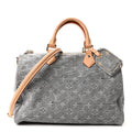 Louis Vuitton Monogram Denim Speedy Soft 30 Washed Gray
