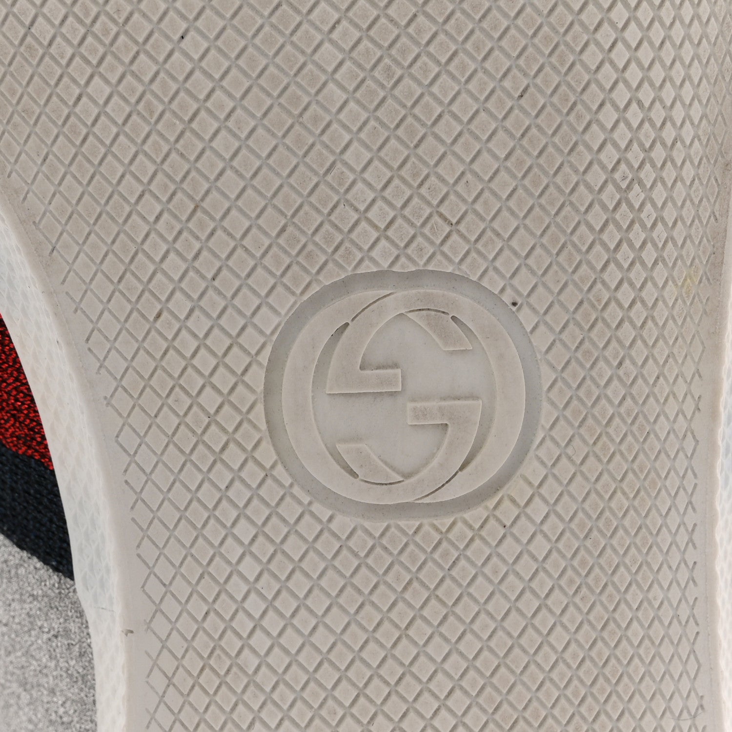 Gucci Glitter Fabric Studded Web Mens Sneakers 9 Silver