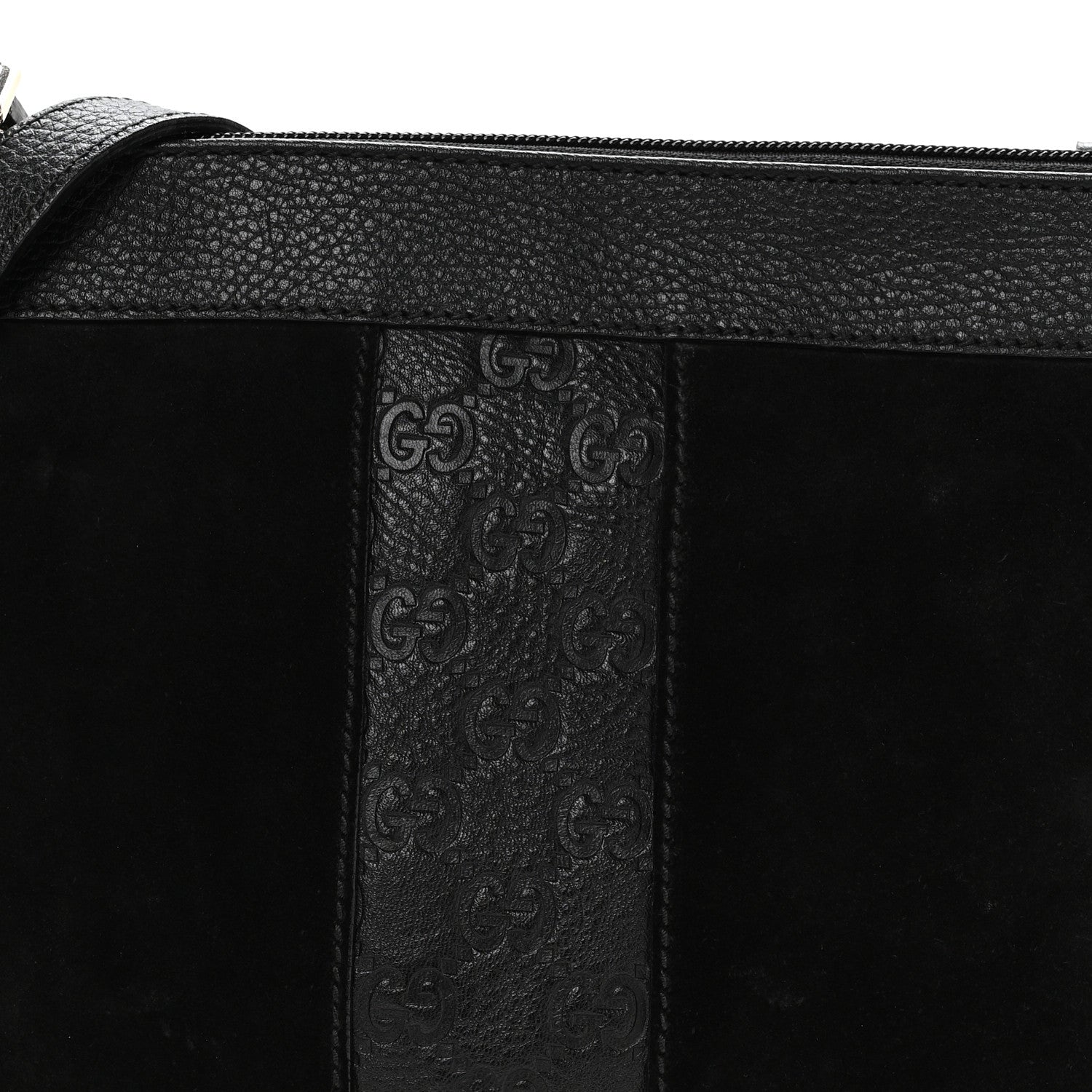 Gucci Guccissima Suede Crossbody Bag Black