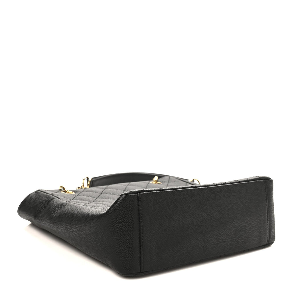 Chanel Caviar Quilted Petit Shopping Tote PST Black