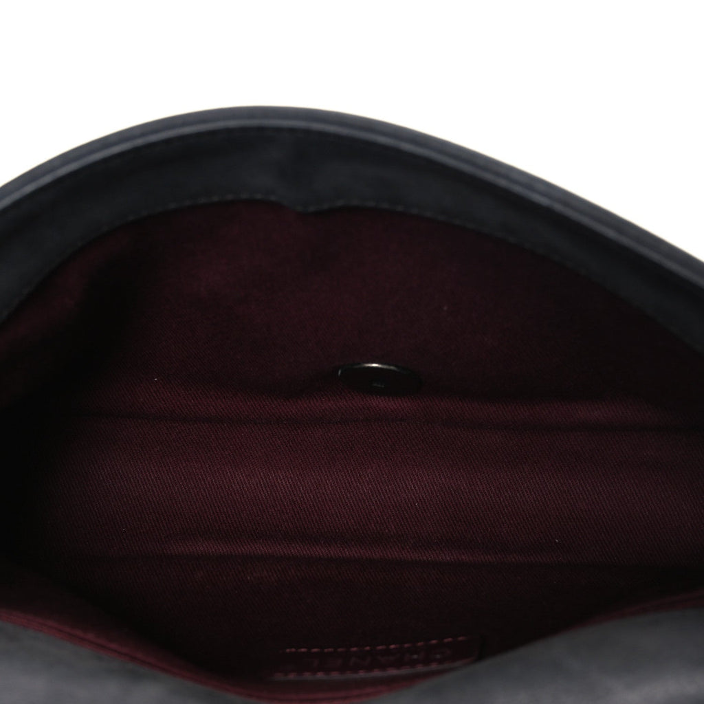 Chanel Calfskin Diamond Embossed Medium New Chic Flap Dark Grey