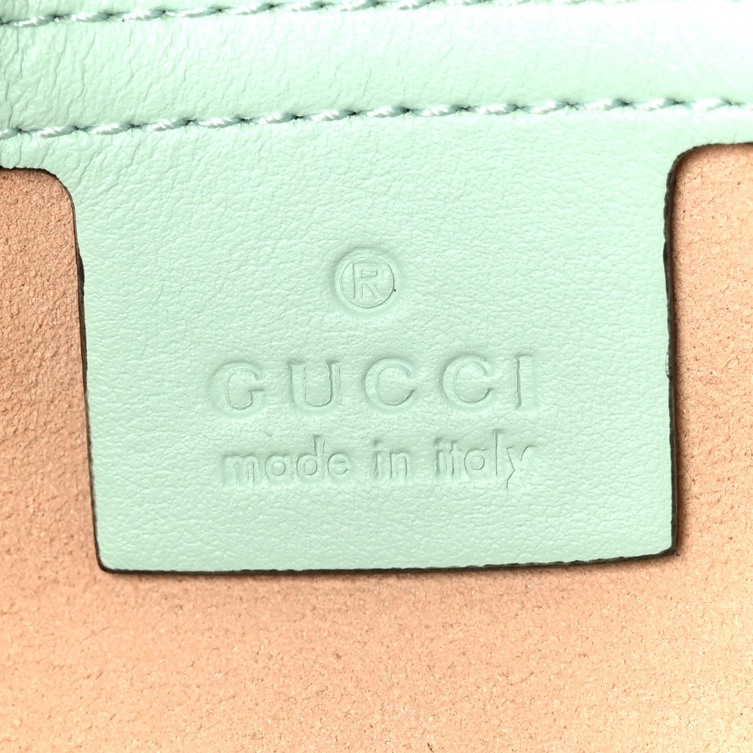 Gucci Calfskin Matelasse Small GG Marmont Shoulder Bag Water Green