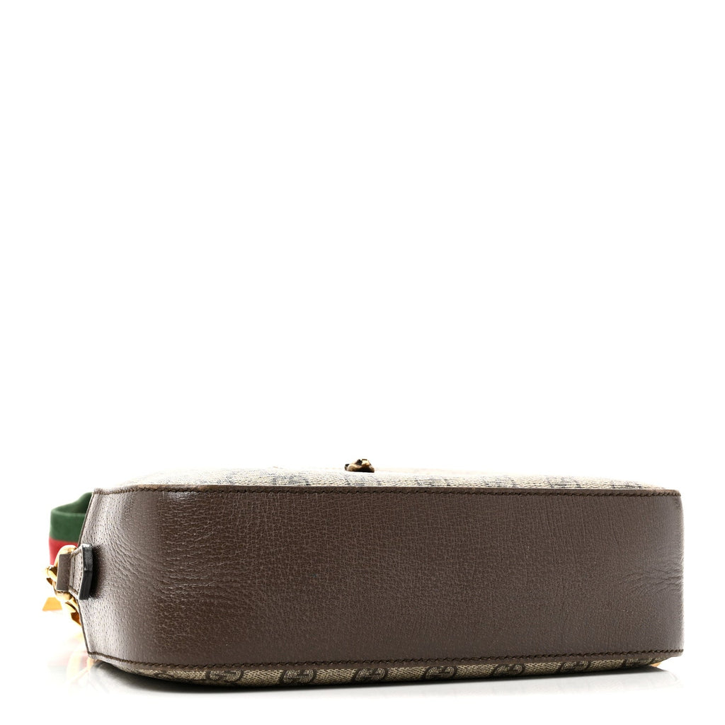 Gucci GG Supreme Monogram Web Neo Vintage Shoulder Bag Beige New Acero Crop