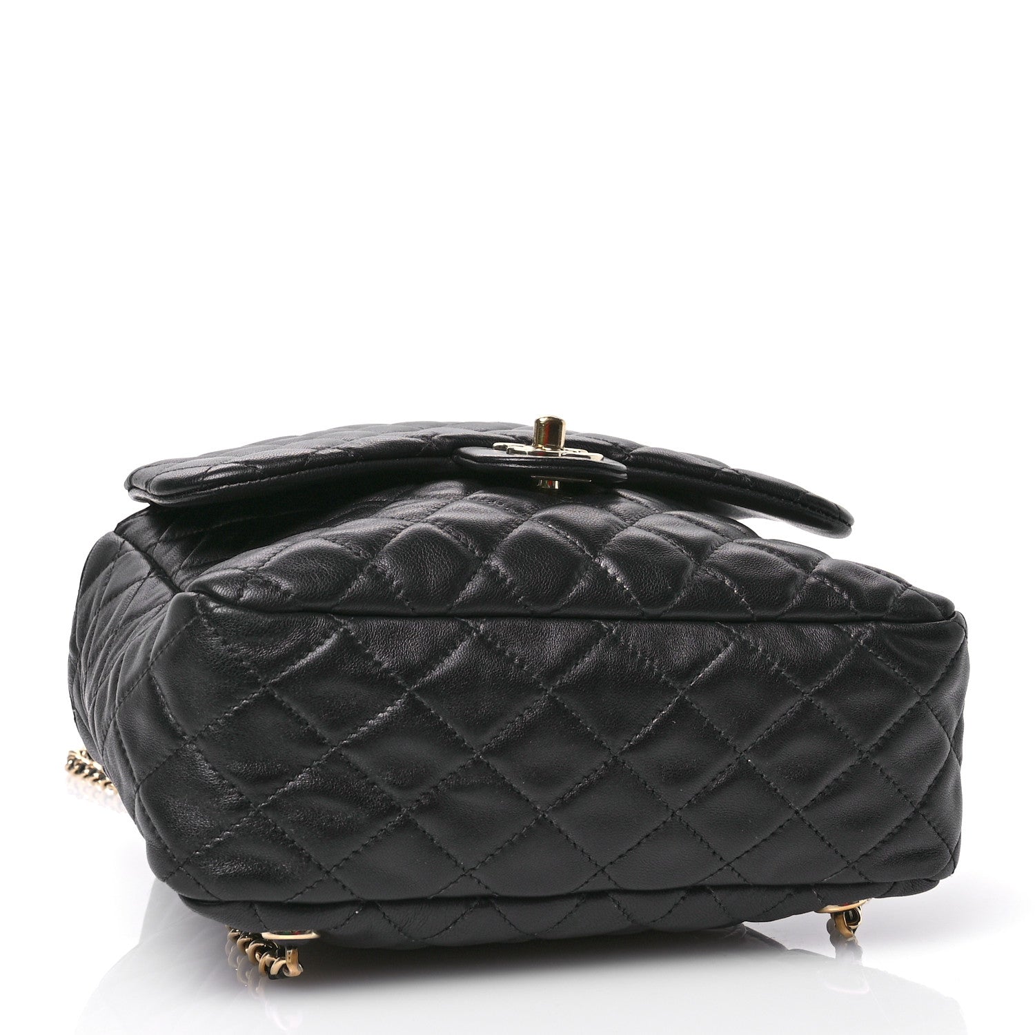 Chanel Lambskin Quilted Large In Seoul Backpack Black