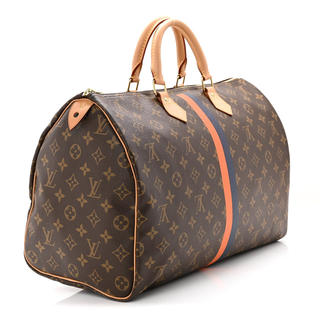 Louis Vuitton Monogram My LV Heritage Speedy 40 Orange Navy