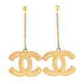 CC Drop Earrings Matte Gold