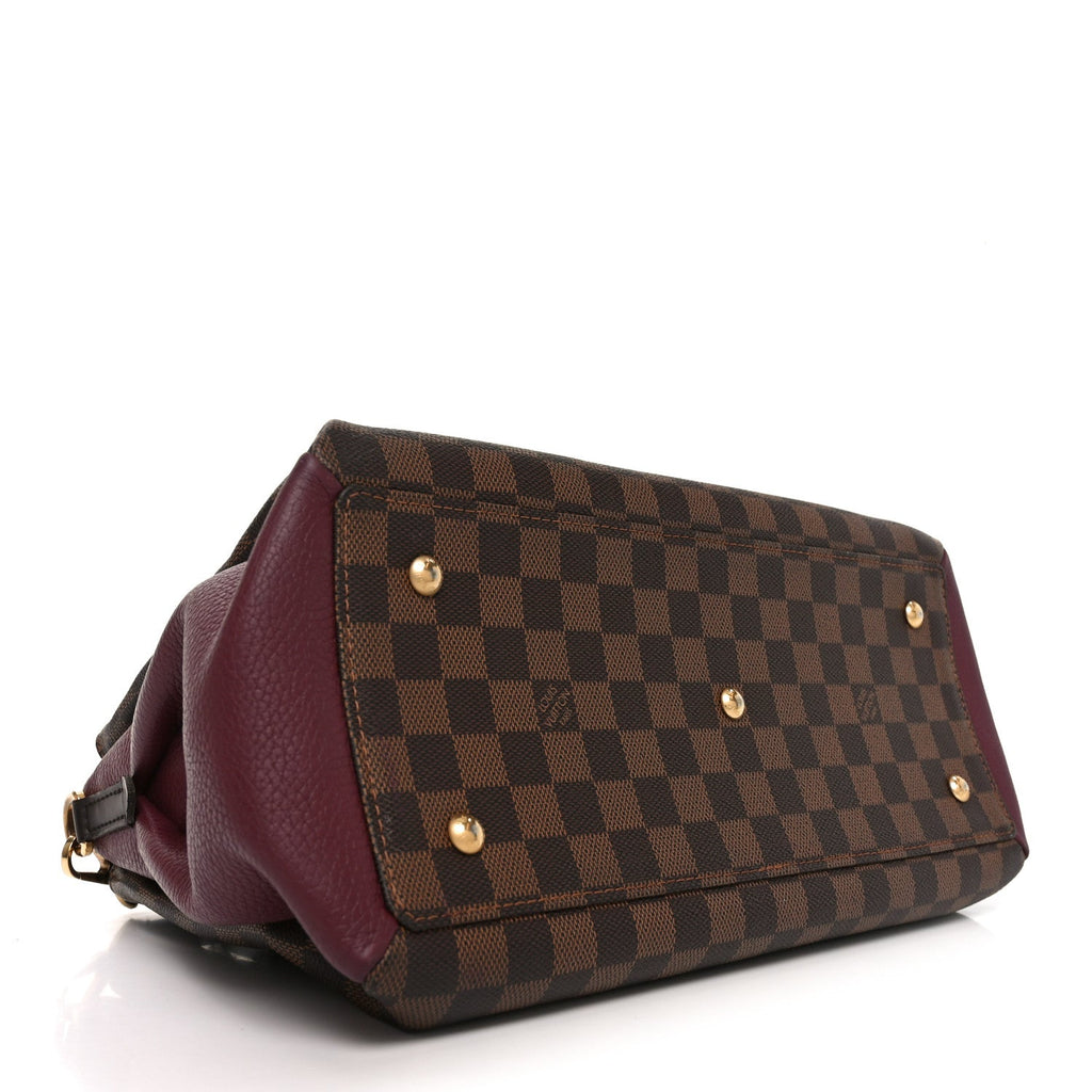 Louis Vuitton Cuir Taurillon Damier Ebene Normandy Bordeaux