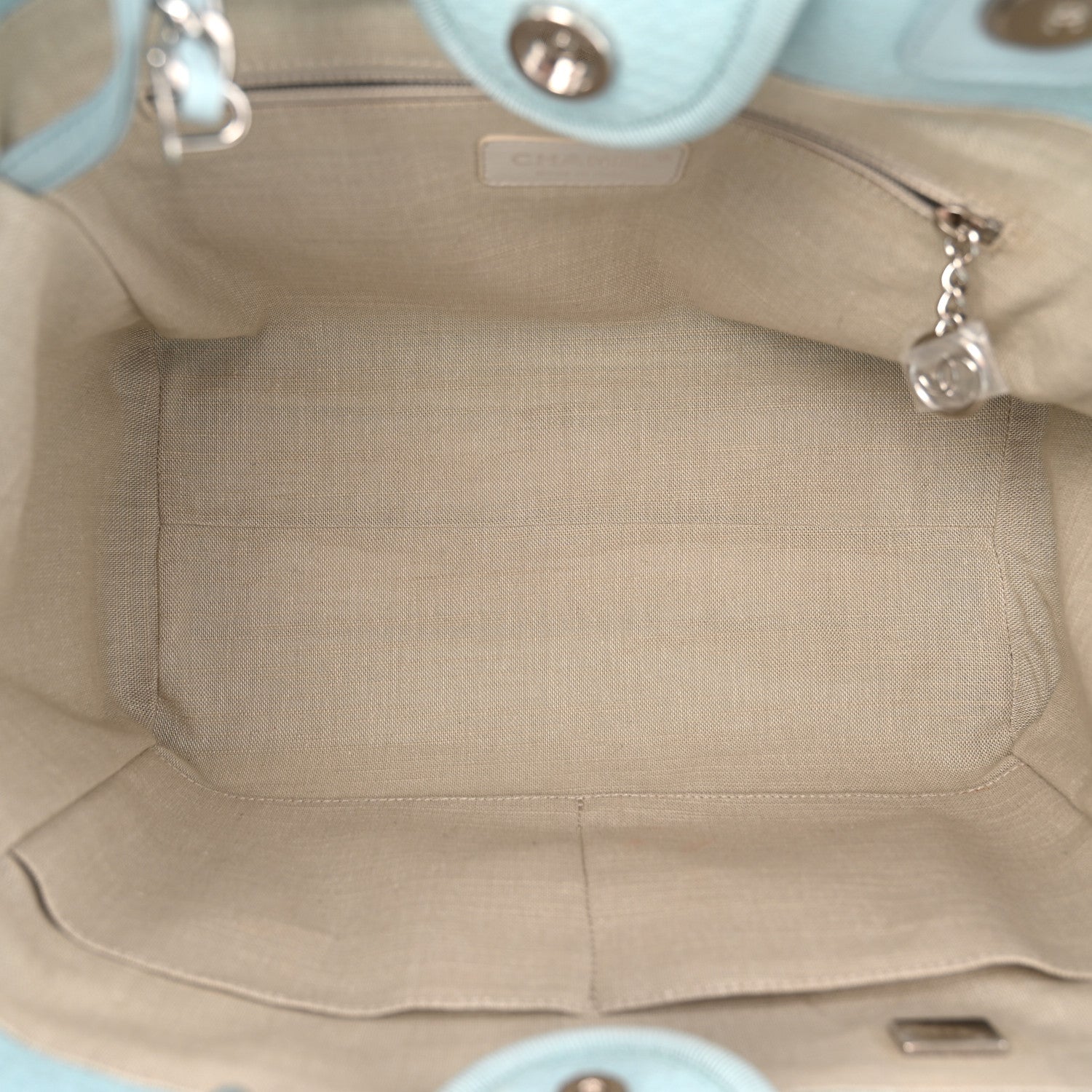 Chanel Mixed Fibers Small Deauville Tote Light Blue