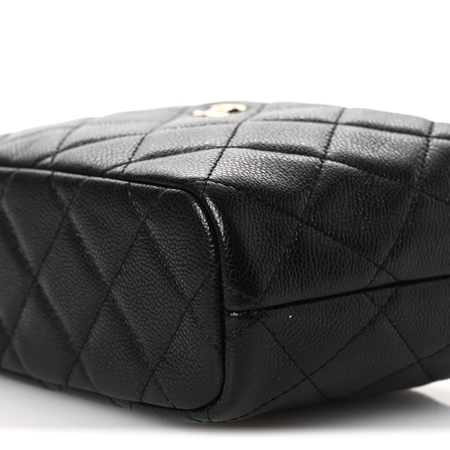 Chanel Caviar Quilted Hobo Clutch With Chain Black