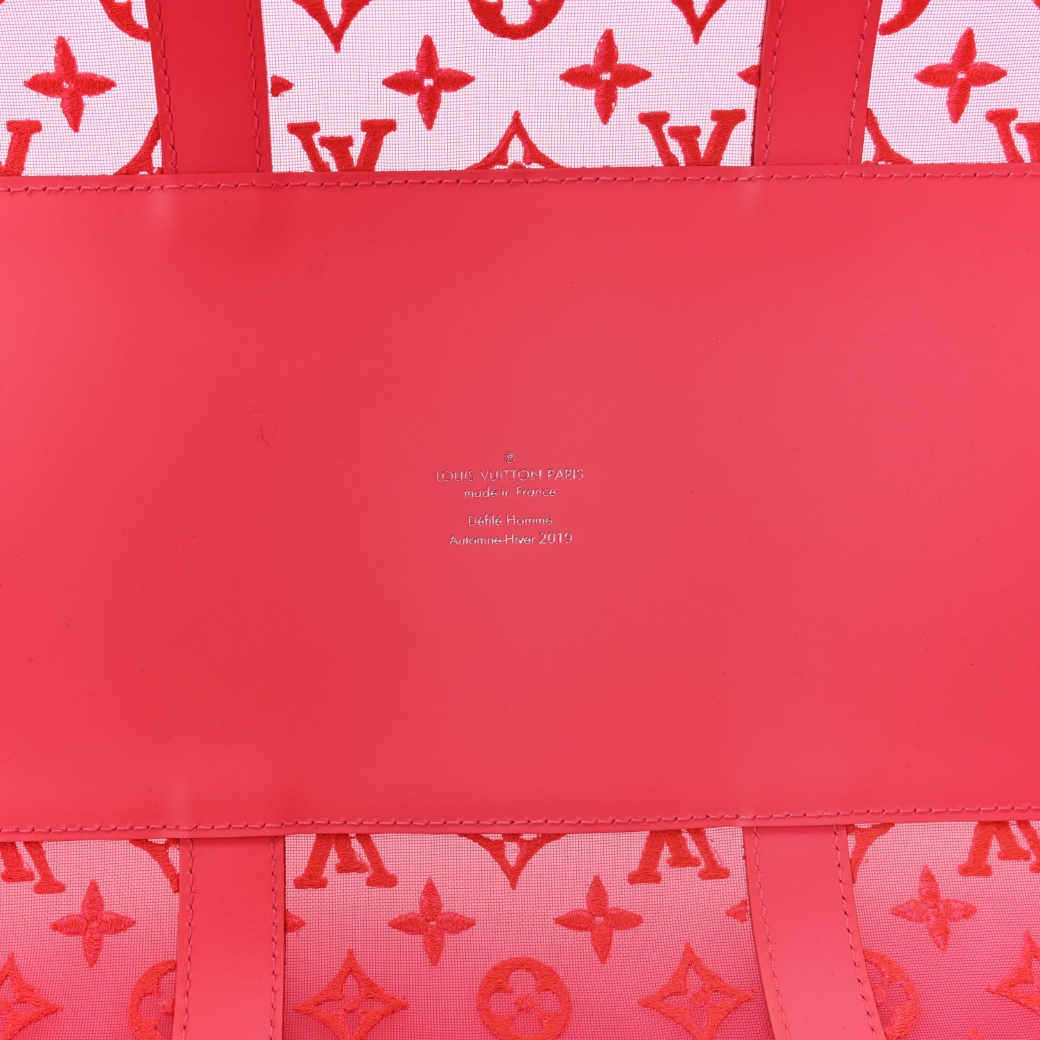 Louis Vuitton Monogram Fluo See Through Keepall Bandouliere 50 Rose