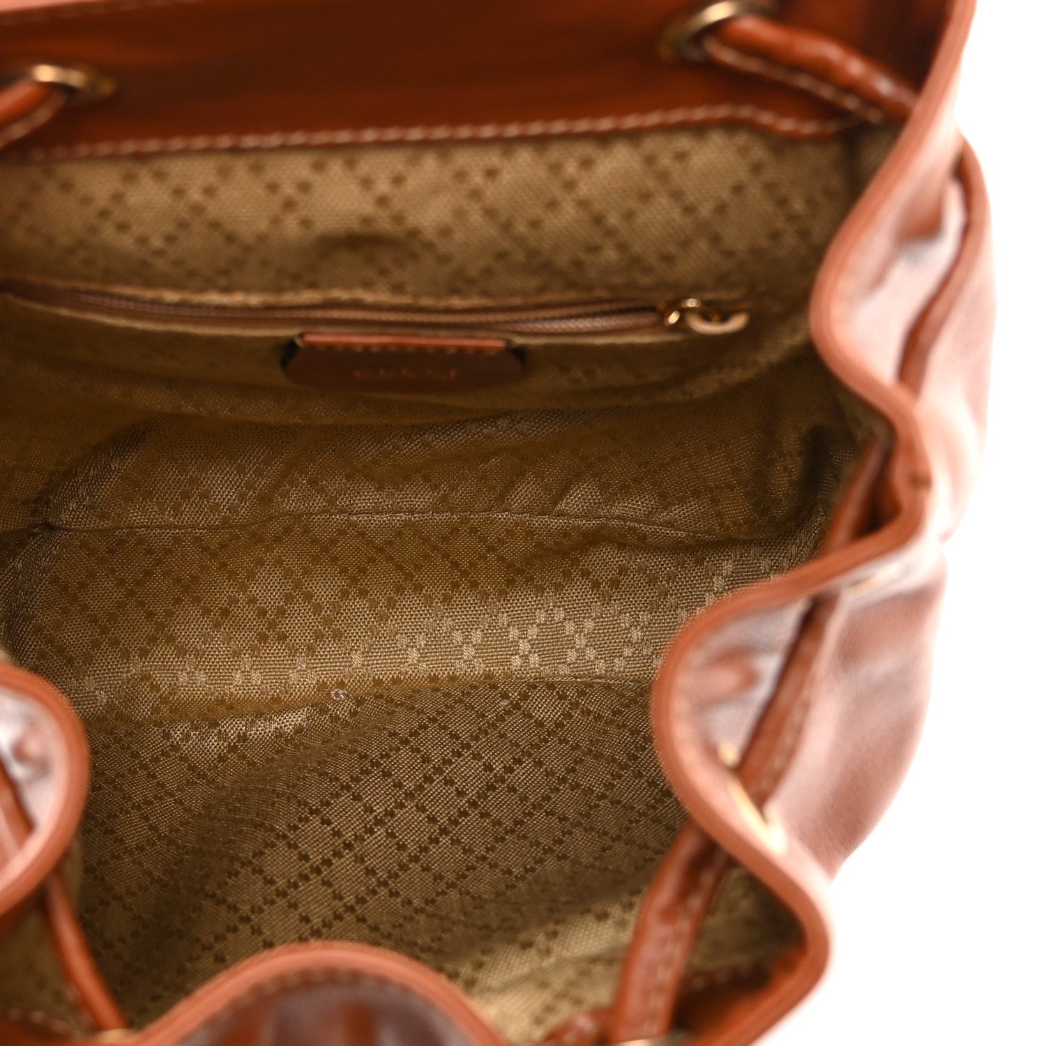 Gucci Calfskin Bamboo Mini Backpack Brown