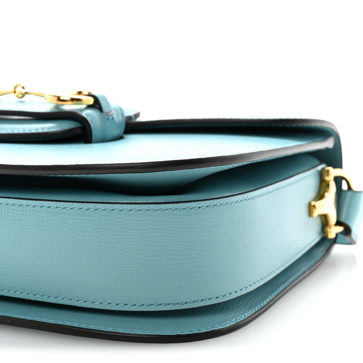 Gucci Azalea Calfskin Horsebit 1955 Shoulder Bag Dusty Azure