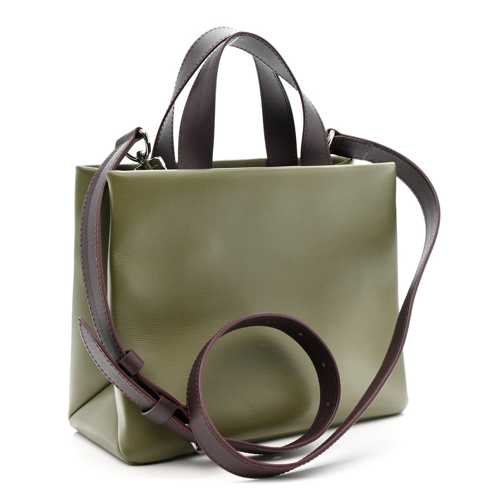 Louis Vuitton Calfskin Mini Shopper Tote Khaki Green