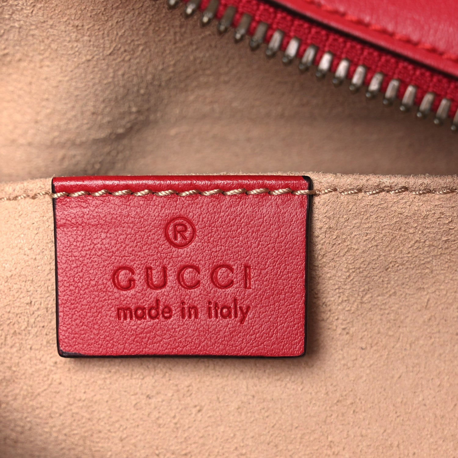 Gucci Calfskin Matelasse Small GG Marmont Chain Shoulder Bag Hibiscus Red