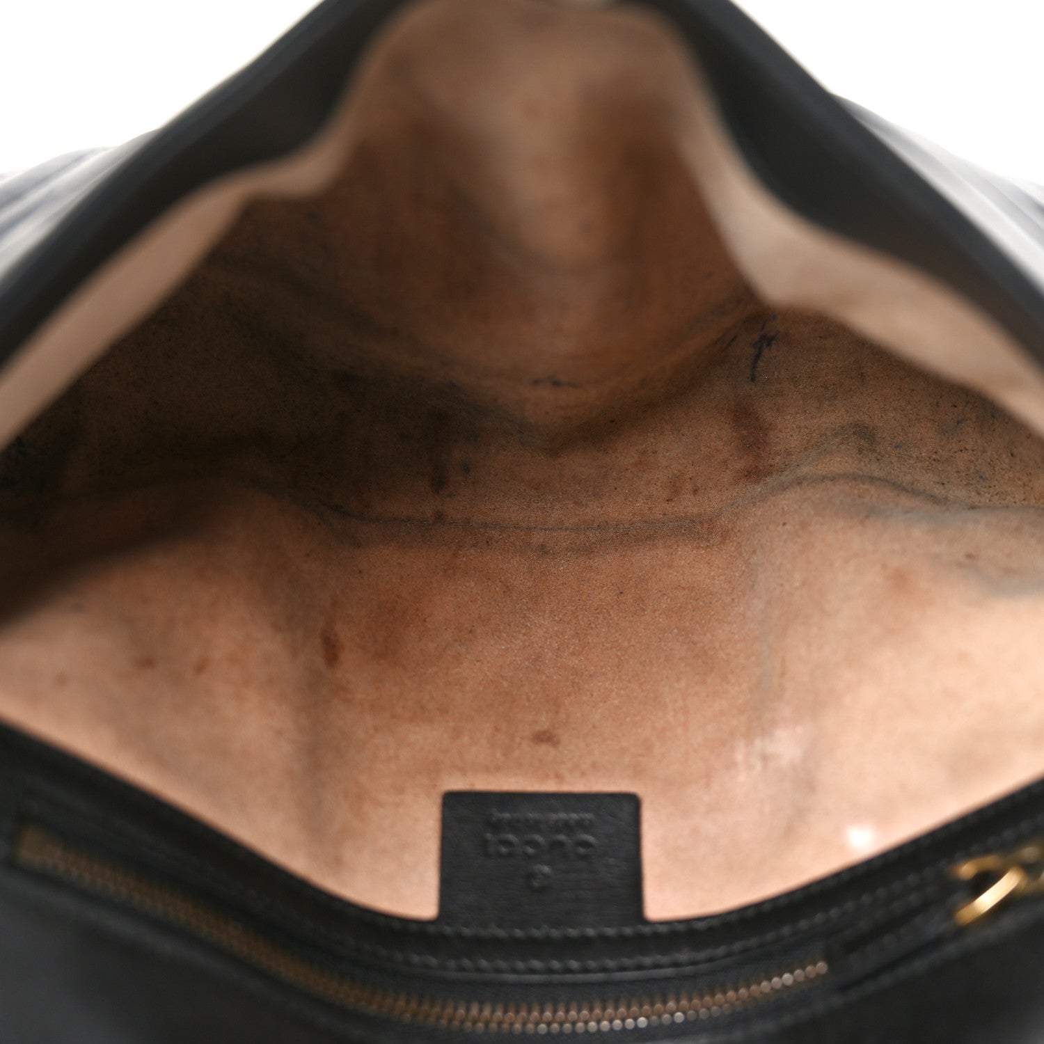 Gucci Calfskin Matelasse Small GG Marmont Shoulder Bag Black