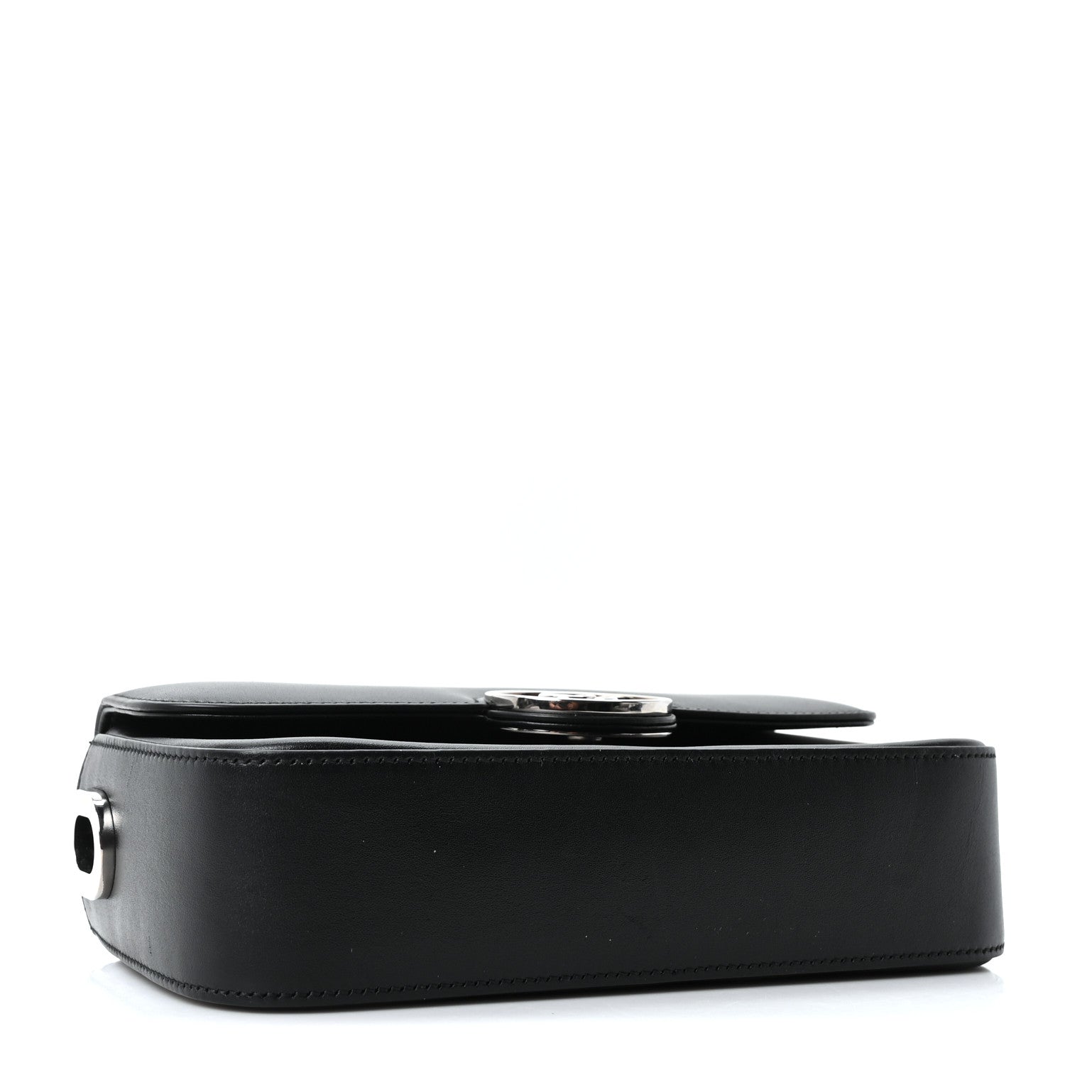 Gucci Senna Calfskin Petite GG Top Handle Shoulder Bag Black