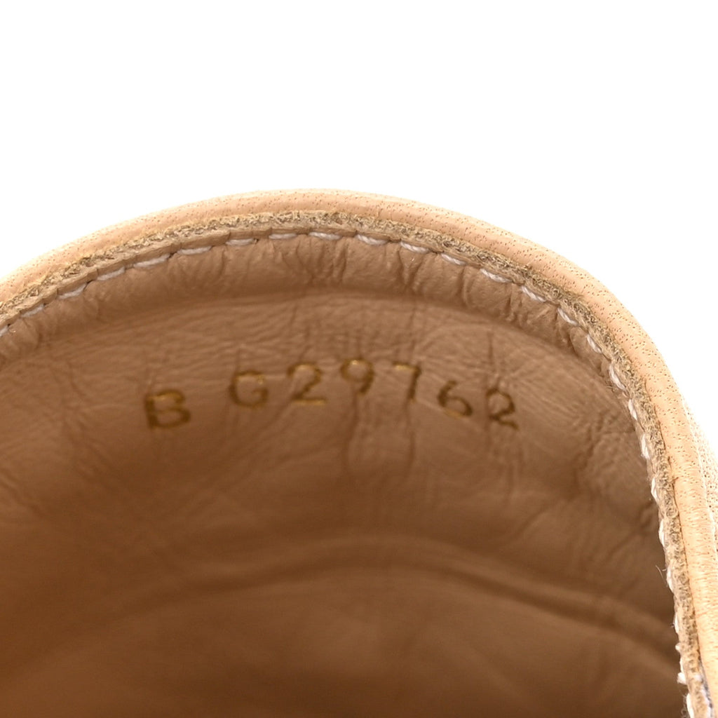 Lambskin CC Espadrilles 38 Beige Black