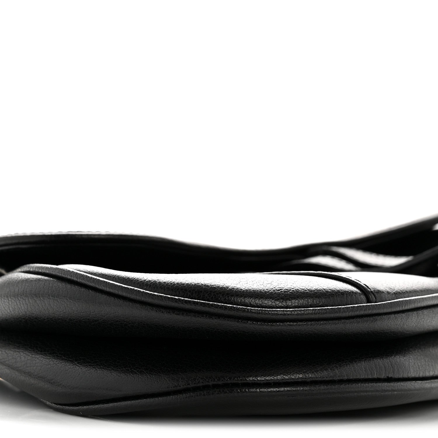 Christian Dior Shiny Goatskin  Saddle Bag Black