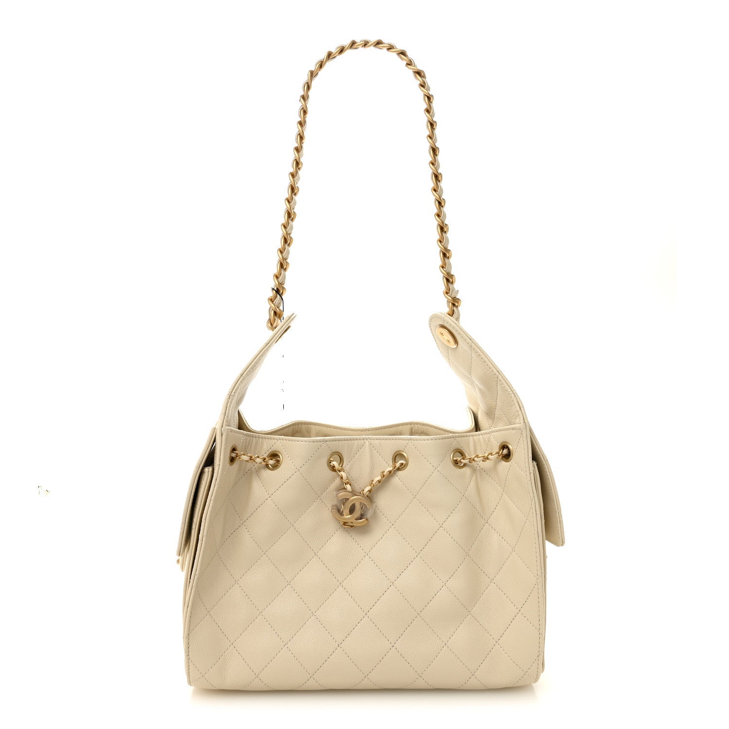 Chanel Caviar Quilted Small Chanel 25 Handbag Light Beige