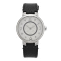 Louis Vuitton Stainless Steel Epi Diamond 33mm Tambour Slim Quartz Watch Black