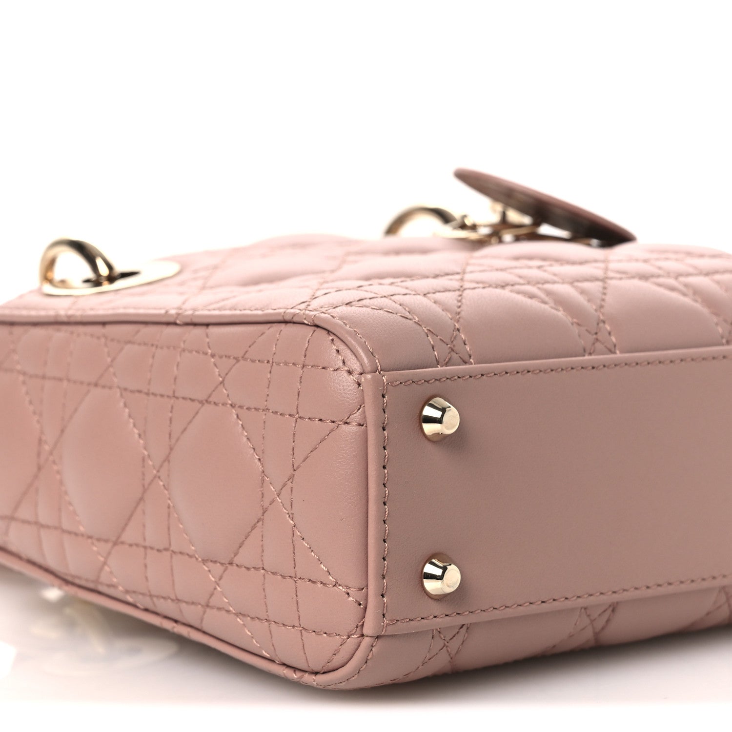 Christian Dior Lambskin Cannage Mini Lady Dior Blush