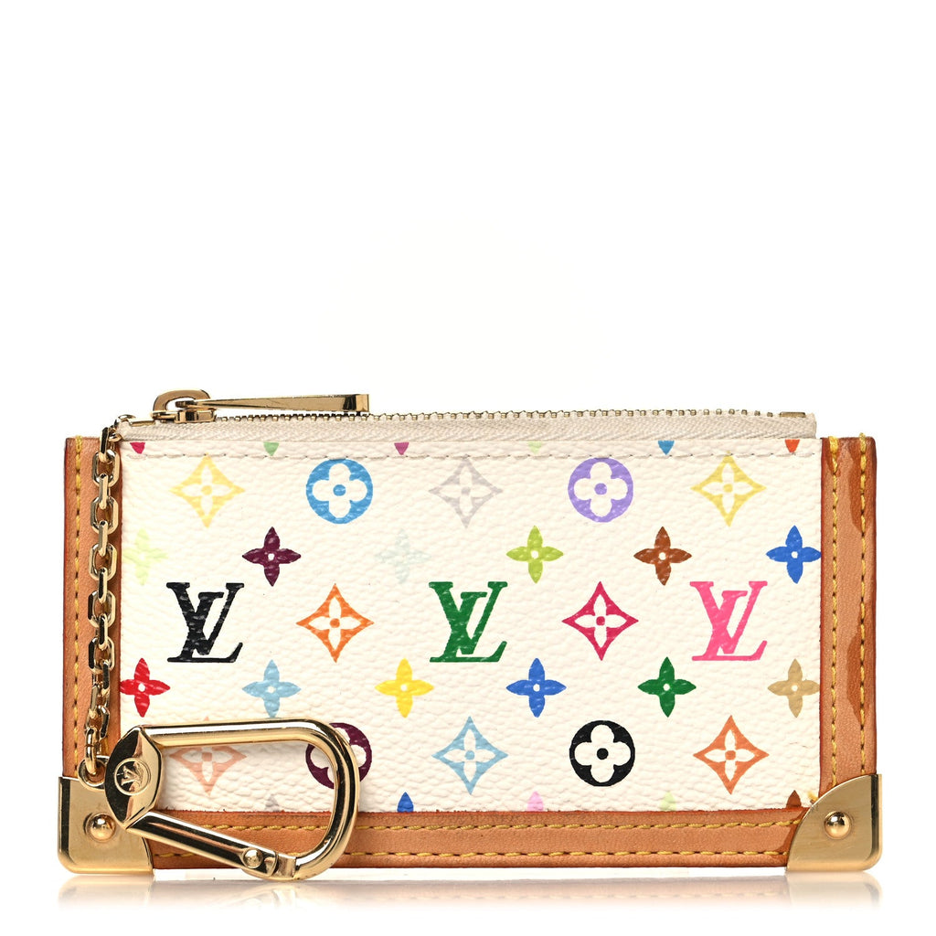 Louis Vuitton Monogram Multicolor Key Pouch White