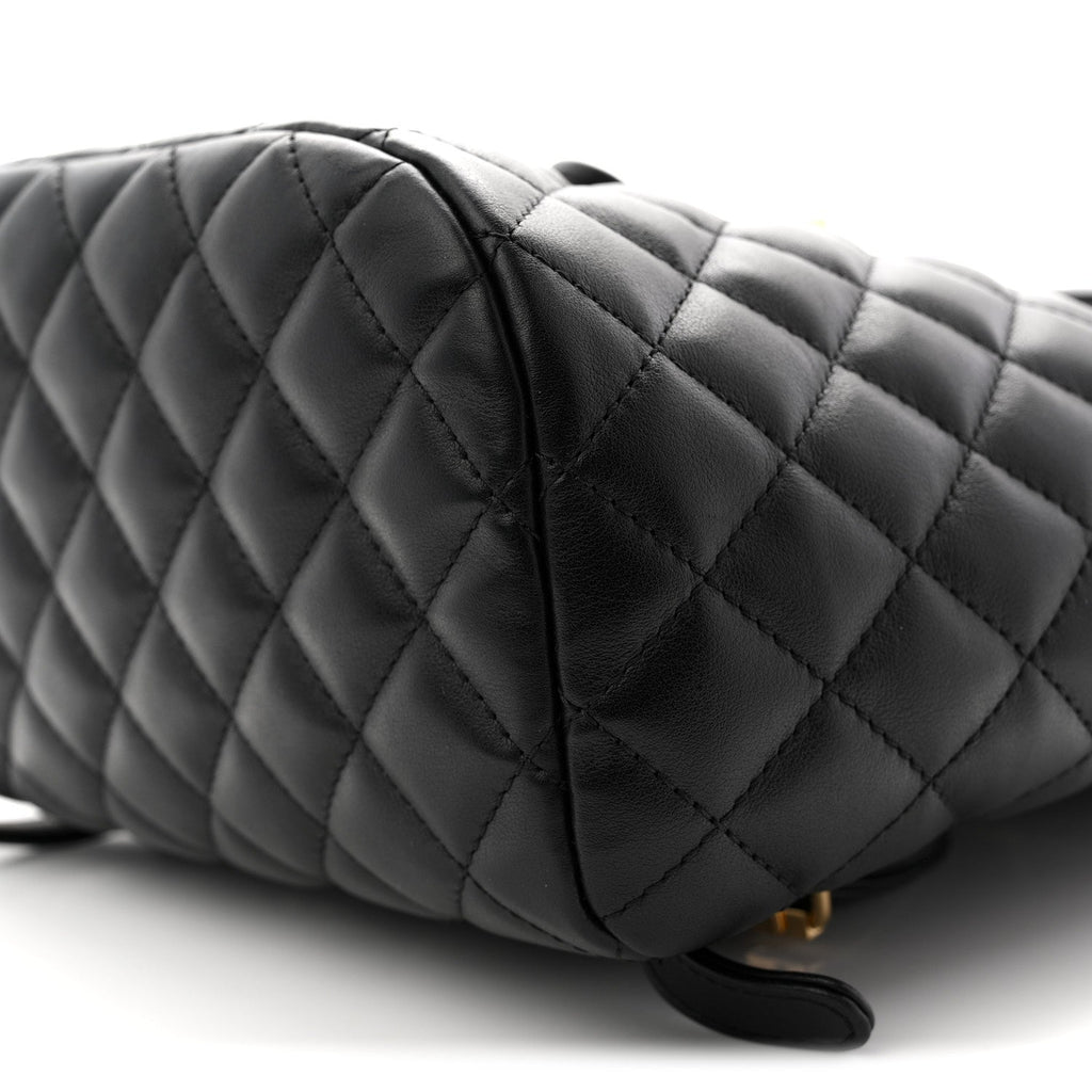 Chanel Lambskin Quilted Small Urban Spirit Backpack Black