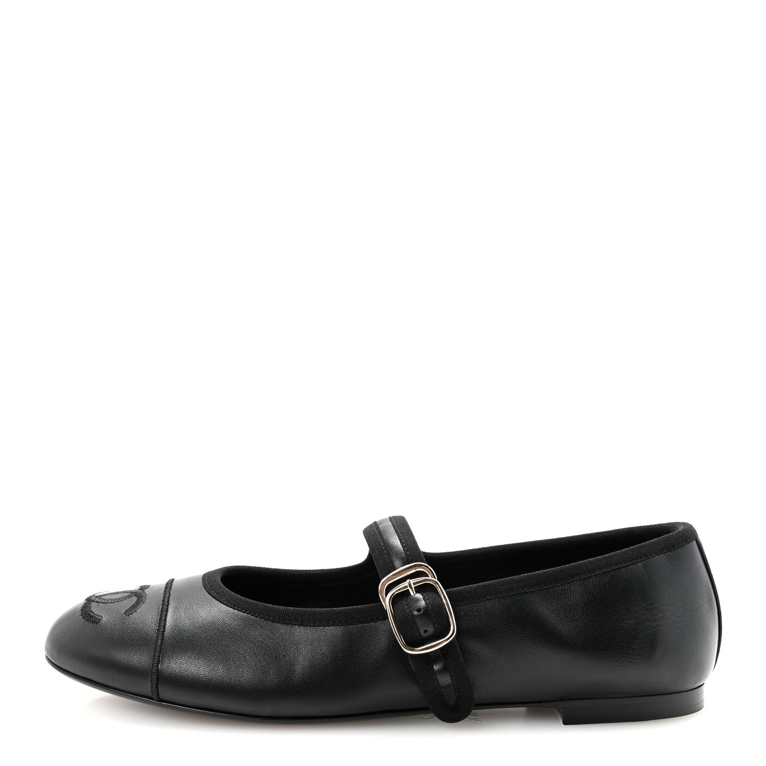 Lambskin Mary Jane Flats 36.5 Black
