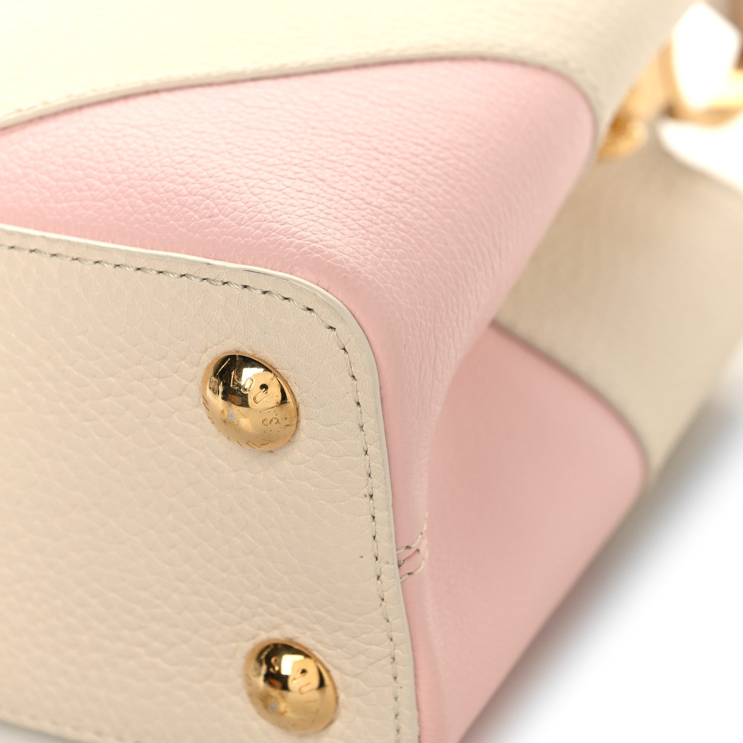 Louis Vuitton Taurillon Gelato Capucines BB Tonal Vanilla Beige